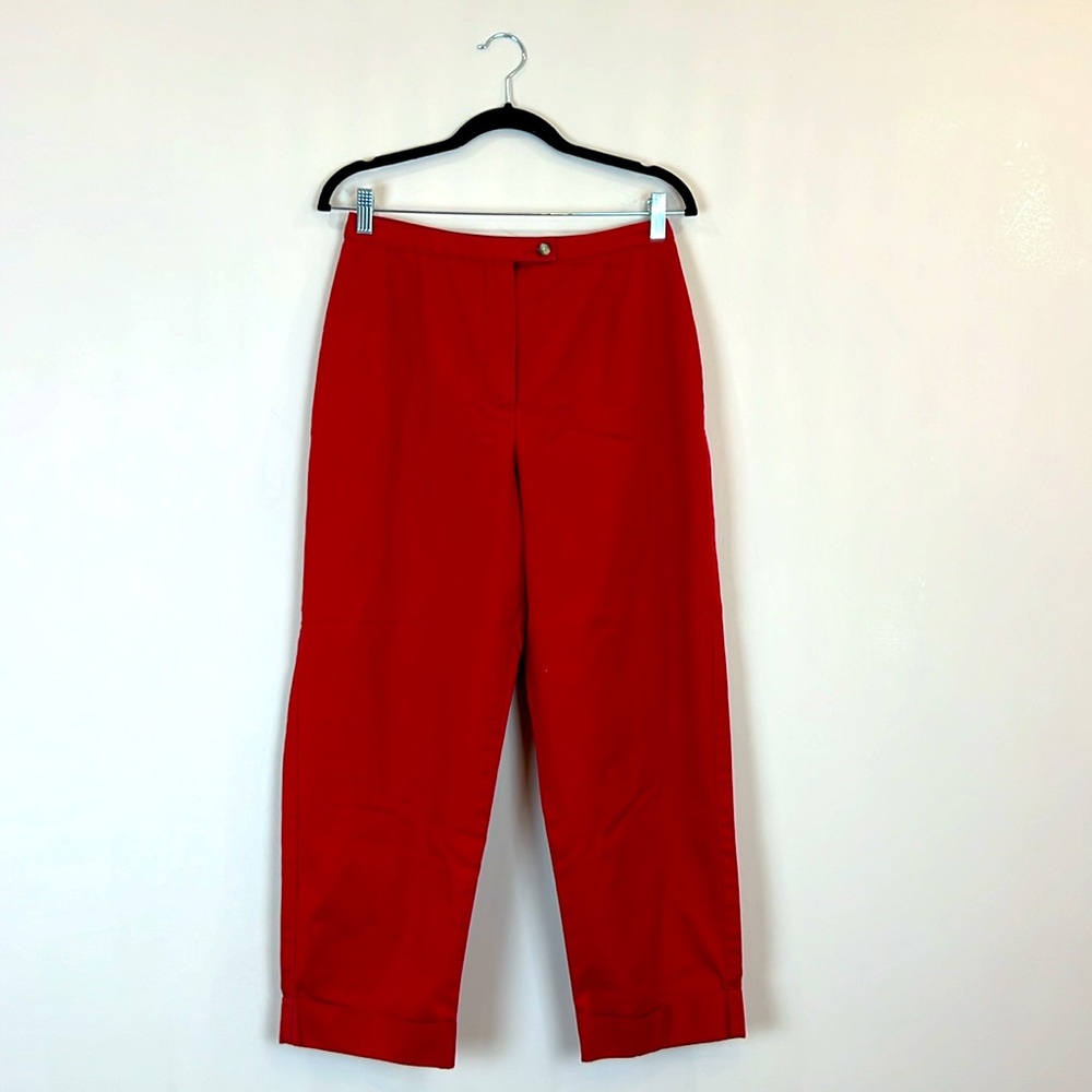 Talbots red cotton capris size 10